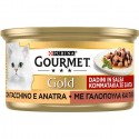 Gourmet Gold da 24 lattine 85g umido per Gatti Purina gusto Tacchino e Anatra
