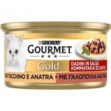 Gourmet Gold da 24 lattine 85g umido per Gatti Purina gusto Tacchino e Anatra