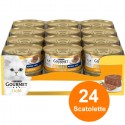 Purina Gourmet Gold Mousse cibo umido Gatto con fegato, 24 Lattine da 85 g