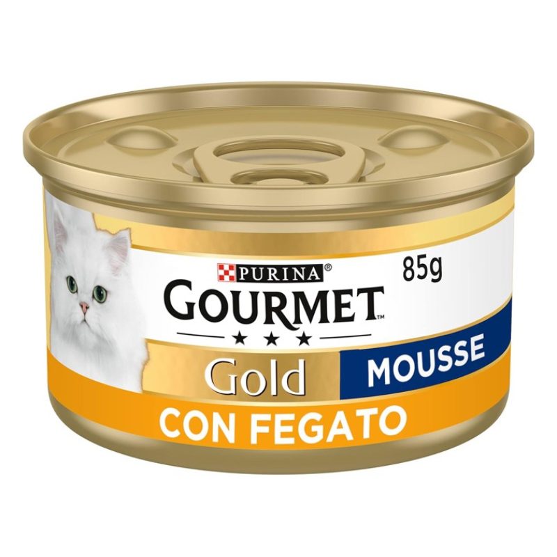 Purina Purina Gourmet Gold Mousse cibo umido Gatto con fegato, 24 L...