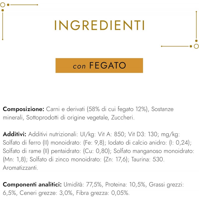 Purina Purina Gourmet Gold Mousse cibo umido Gatto con fegato, 24 L...