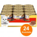 Purina Gourmet Gold Mousse cibo umido Gatto con manzo, 24 Lattine da 85 g