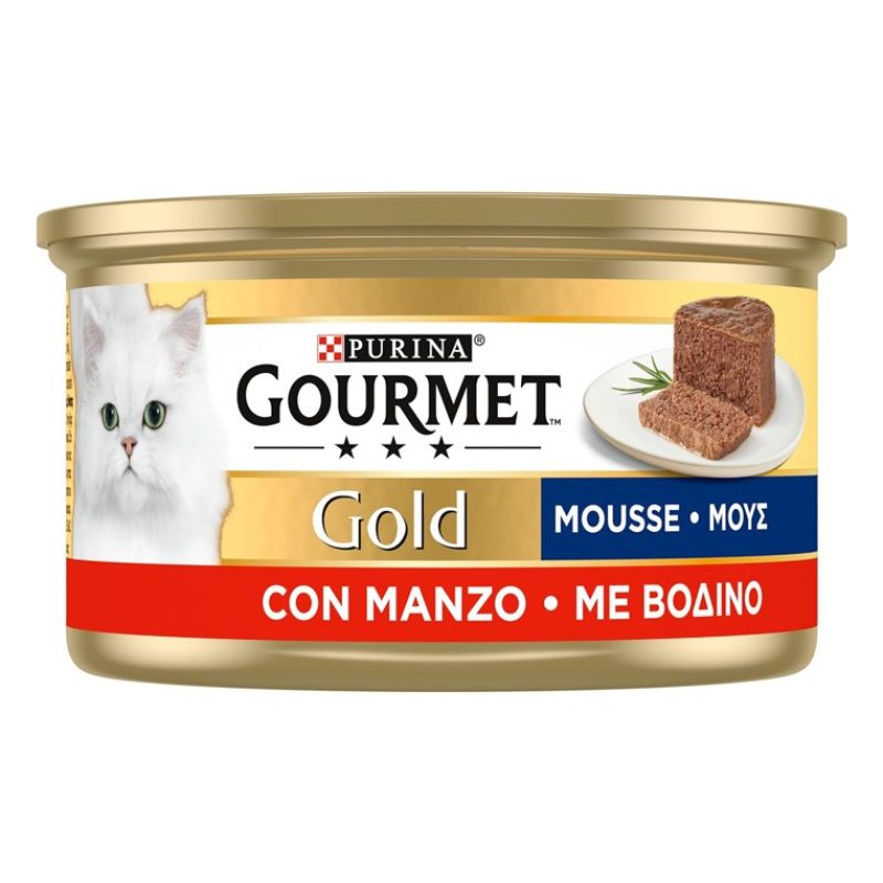 Purina Purina Gourmet Gold Mousse cibo umido Gatto con manzo, 24 La...