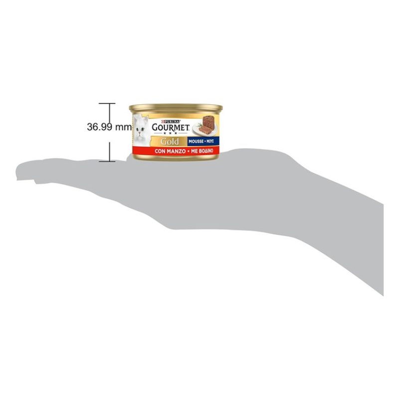 Purina Purina Gourmet Gold Mousse cibo umido Gatto con manzo, 24 La...