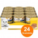 Purina Gourmet Gold Mousse cibo umido Gatto con pollo, 24 Lattine da 85 g