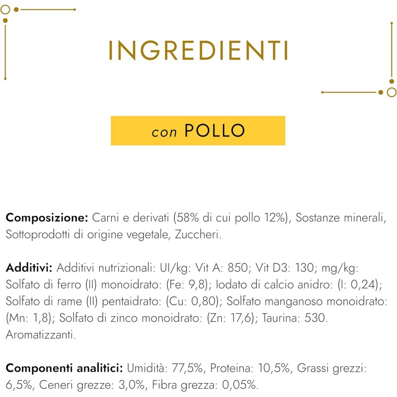 Purina Purina Gourmet Gold Mousse cibo umido Gatto con pollo, 24 La...