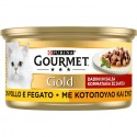 Gourmet Gold da 24 lattine 85g umido per Gatti Purina gusto di pollo e fegato
