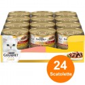 Gourmet Gold da 24 lattine 85g umido per Gatti Purina gusto di salmone e pollo