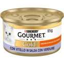 Gourmet Gold da 24 lattine 85g umido Gatti Purina vitello in salsa con verdure
