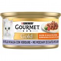 Gourmet Gold da 24 lattine 85g umido Gatti Purina vitello in salsa con verdure