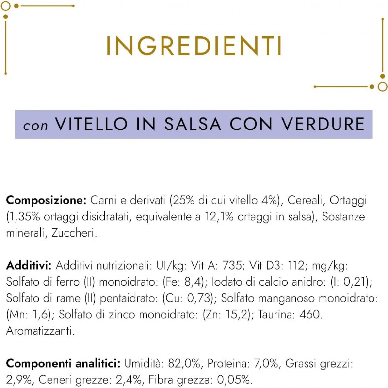 Purina Gourmet Gold da 24 lattine 85g umido Gatti Purina vitello in...