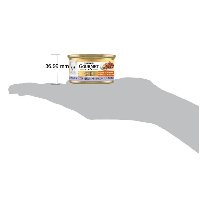 Purina Gourmet Gold da 24 lattine 85g umido Gatti Purina vitello in...