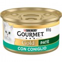 Gourmet Gold da 24 lattine 85g cibo umido Gatti Purina patè di coniglio