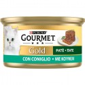 Gourmet Gold da 24 lattine 85g cibo umido Gatti Purina patè di coniglio