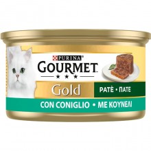 Gourmet Gold da 24 lattine 85g cibo umido Gatti Purina patè di coniglio