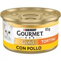 Gourmet Gold Tortini con Pollo 85 gr 24 scatolette gatto gatti cibo umido