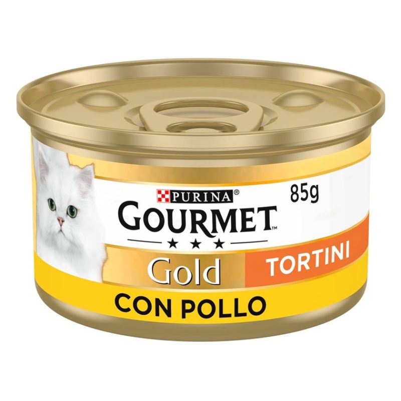 Purina Gourmet Gold Tortini con Pollo 85 gr 24 scatolette gatto gat...