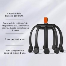Massaggiatore a ragno elettrico per la testa rilassante per il cuoio capelluto