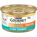 Gourmet Gold Tortini con Tonno 85 gr 24 scatolette gatto gatti cibo umido