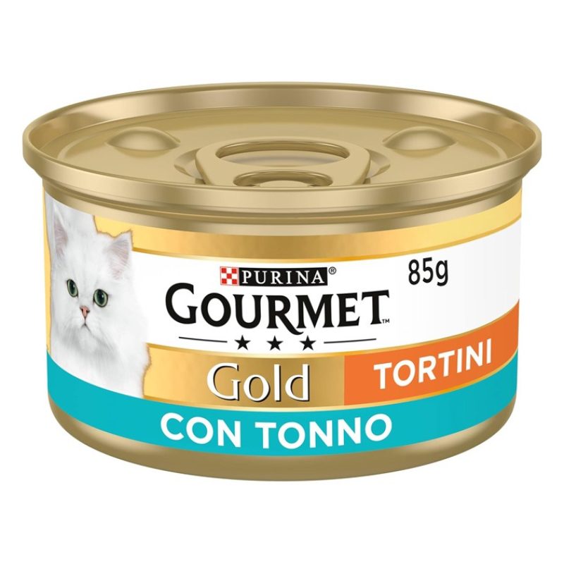 Purina Gourmet Gold Tortini con Tonno 85 gr 24 scatolette gatto gat...