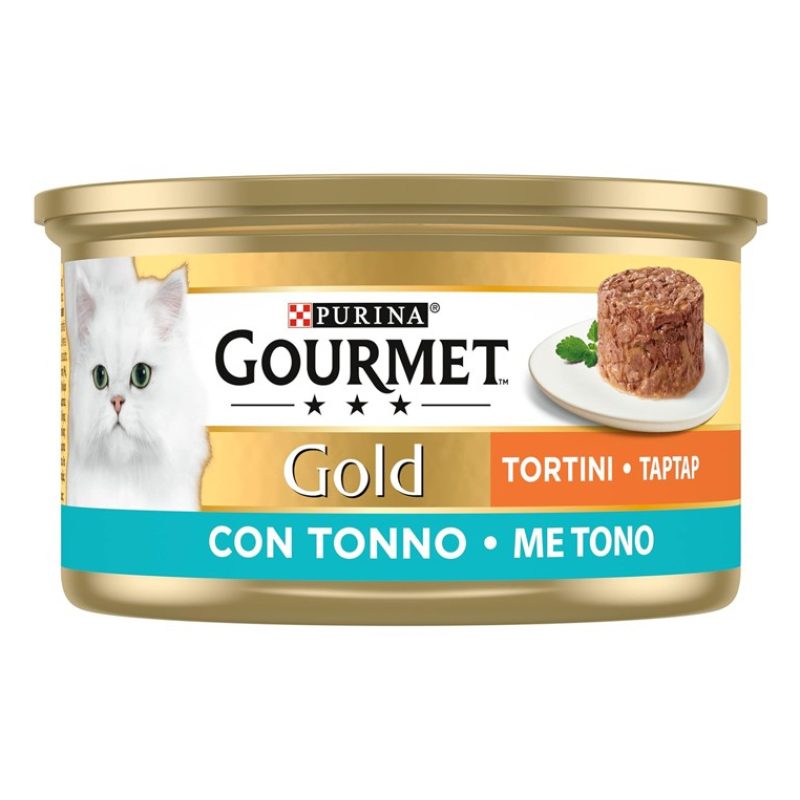 Purina Gourmet Gold Tortini con Tonno 85 gr 24 scatolette gatto gat...