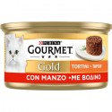 Gourmet Gold Tortini con Manzo 85 gr 24 scatolette gatto gatti cibo umido