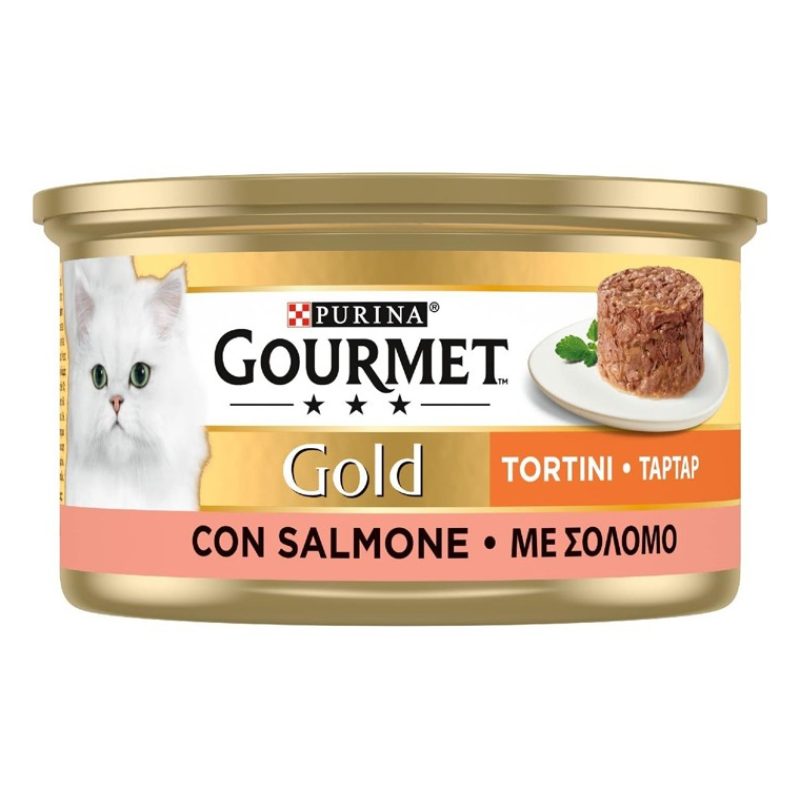Purina Gourmet Gold Tortini con Salmone 85 gr 24 scatolette gatto g...