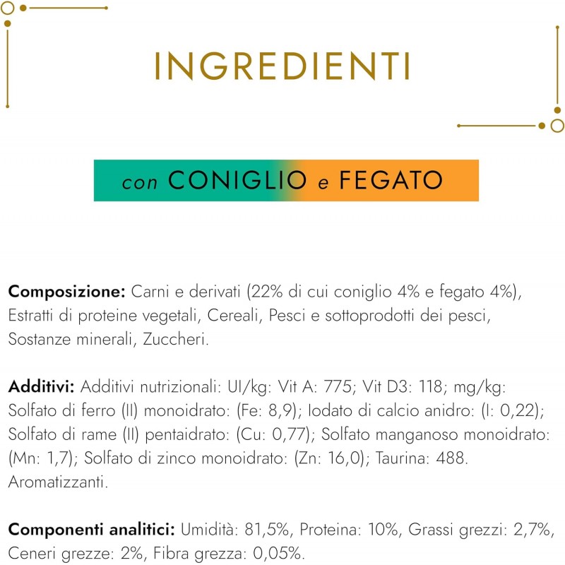 Purina Gourmet Gold Tortini con Coniglio e Fegato 85 gr 24 scatolet...