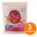 Purina One mini delicate crocchette per cani small con manzo e riso 3 x 800g