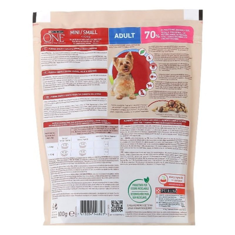 Purina Purina One mini delicate crocchette per cani small con manzo...