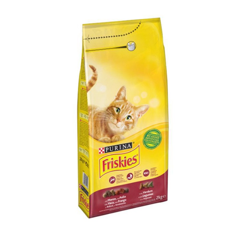 FRISKIES croccantini per gatto adulto al gusto manzo pollo e verdure c