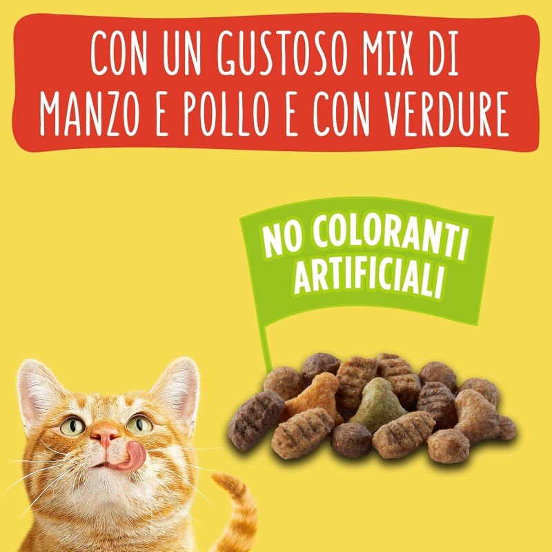 Purina Friskies Crocchette Gatto Croccantini per Gatti Adulti Manzo...