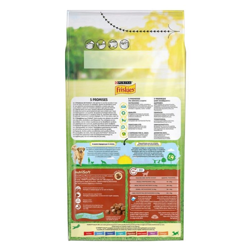 Purina Friskies Dog Crocchette Nutrisoft con pollo 2 Confezioni da ...
