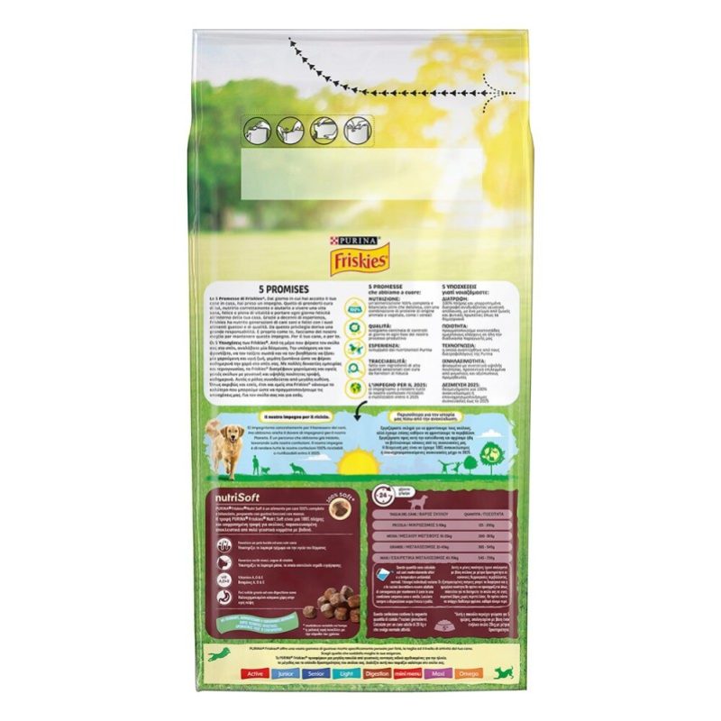 Purina Friskies Dog Crocchette Nutrisoft con manzo 2 Confezioni da ...