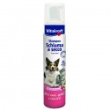 Shampoo schiuma a secco profumo floreale per cani gatti e cuccioli 3 x 200 ml
