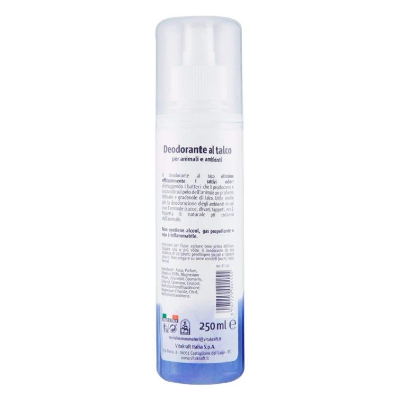 Vitakraft Vitakraft deodorante al talco senza alcool profuma cani e...