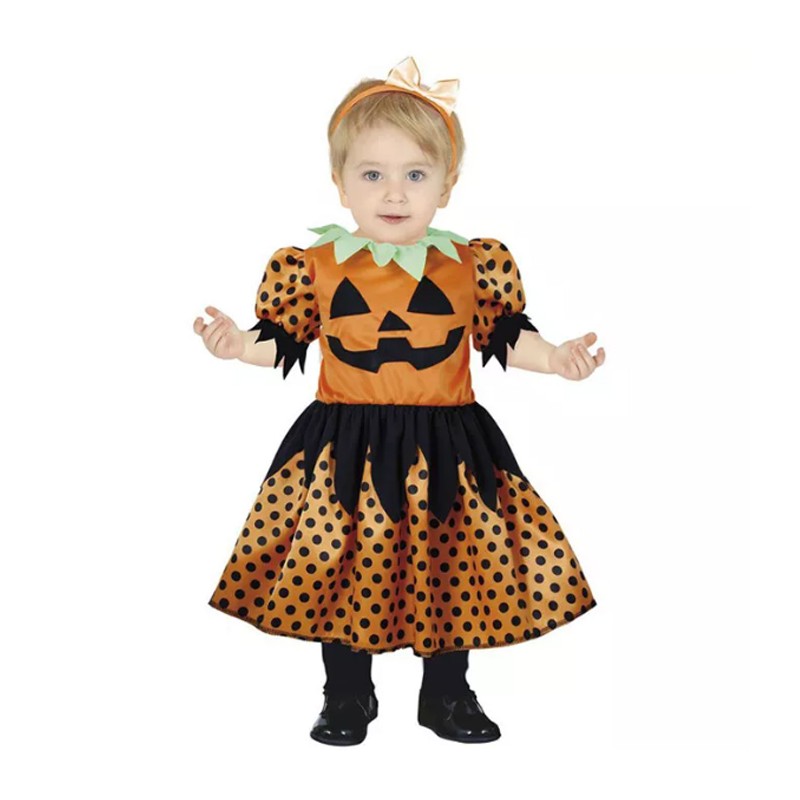 Costume da zucca di Halloween carnevale per neonato 12-18 mesi vestito zucchetta
