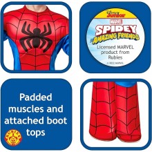 Rubie's Costume Spiderman petto muscoloso e maschera Vestito Carnevale 3-4 anni