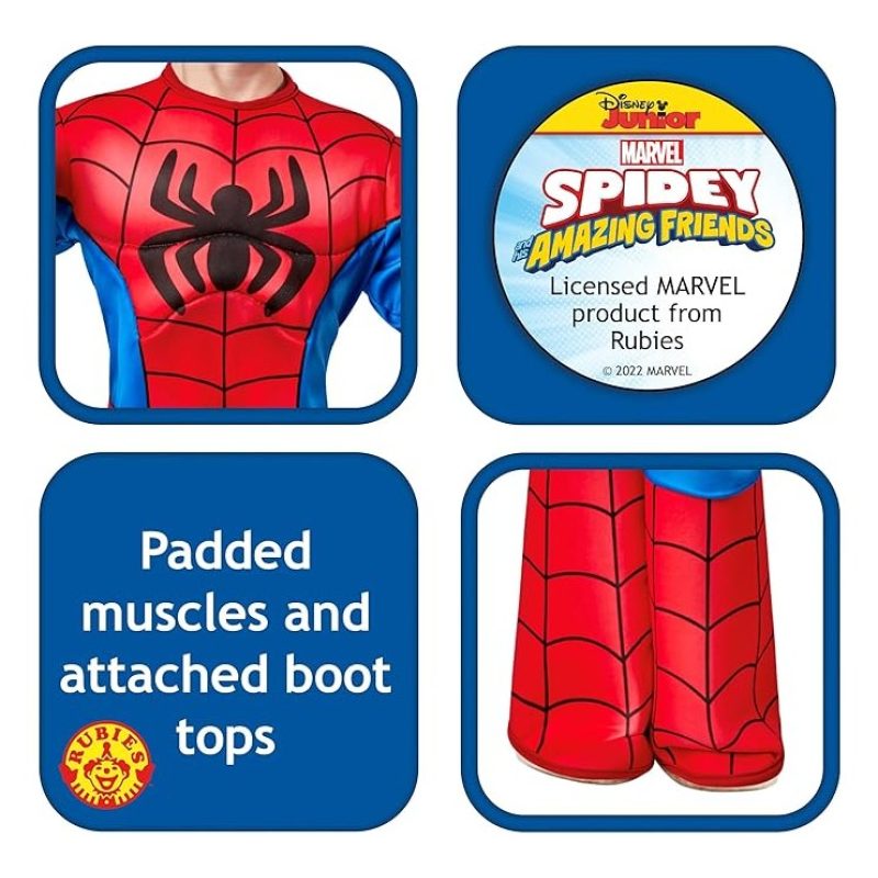 Rubie's Rubie's Costume Spiderman petto muscoloso e maschera Vestit...