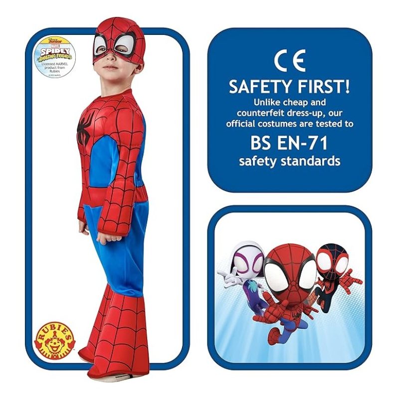 Rubie's Rubie's Costume Spiderman petto muscoloso e maschera Vestit...