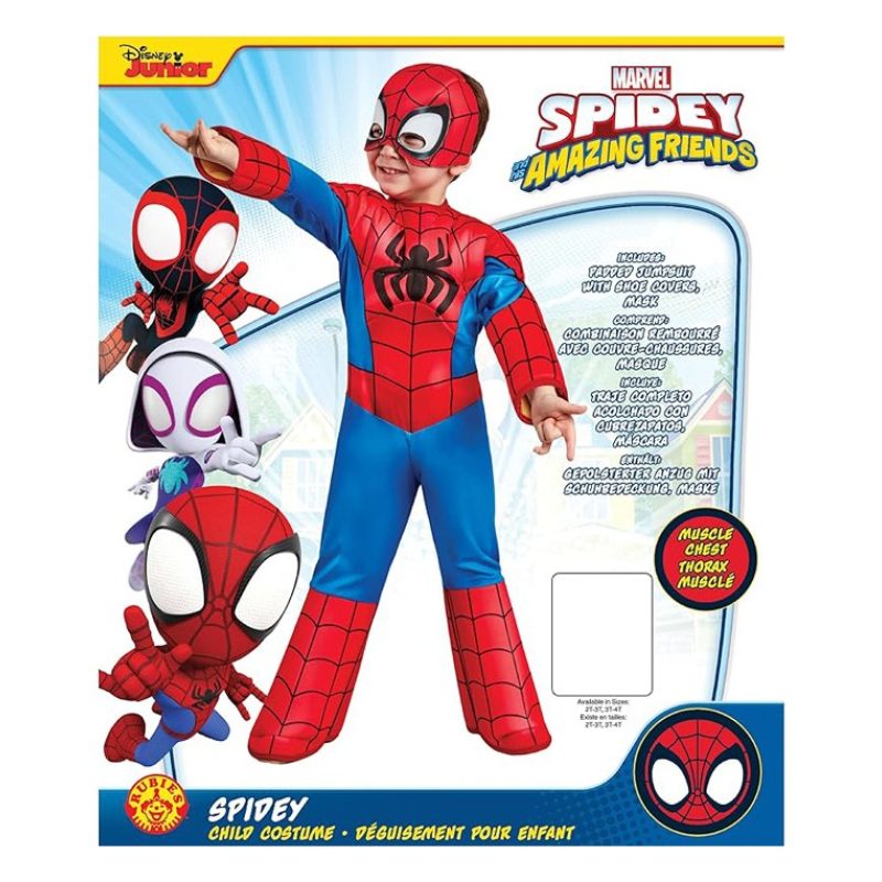 Rubie's Rubie's Costume Spiderman petto muscoloso e maschera Vestit...
