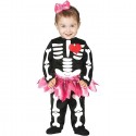 Costume vestito travestimento carnevale halloween bambino scheletro 18-24 mesi