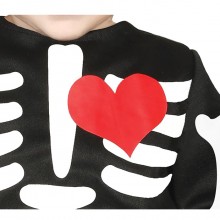 Costume vestito travestimento carnevale halloween bambino scheletro 18-24 mesi