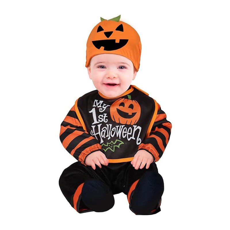 Costume da Baby Zucca di Halloween Vestito per Bambini 12-24 mesi neonati