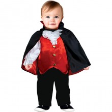Costume Dracula Vampiro per Bimbo Bebè Vestito Carnevale Halloween 12-24 mesi