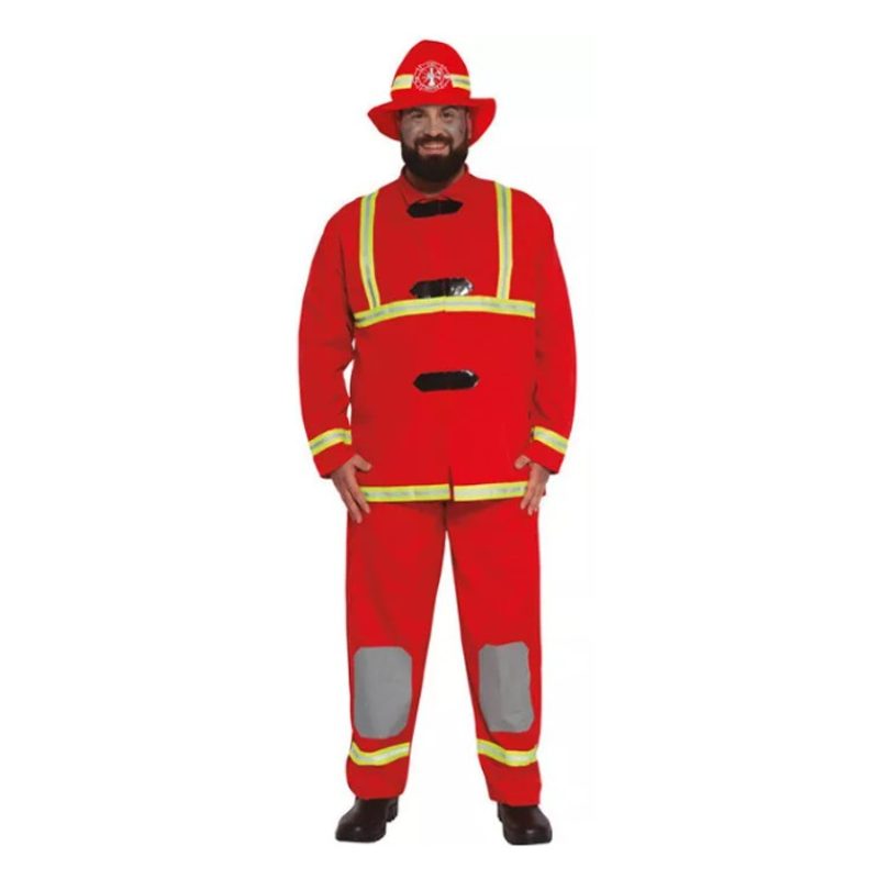Guirca Costume da pompiere carnevale uomo adulto M/L travestimento ...