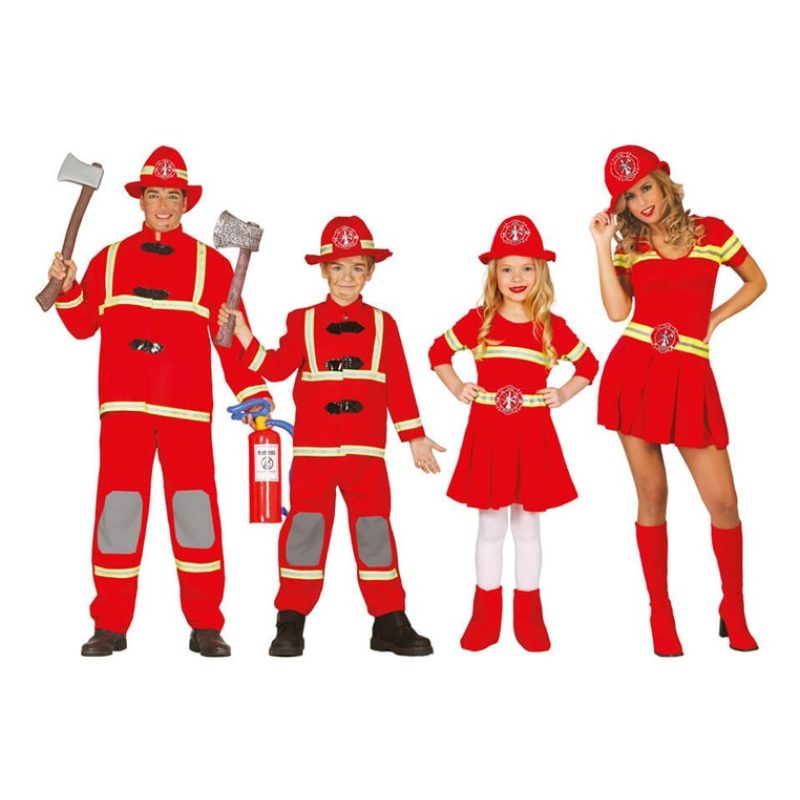 Guirca Costume da pompiere carnevale uomo adulto M/L travestimento ...