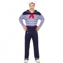 Costume da Marinaio Uomo Vestito Carnevale Vestito Marina travestimento M/L