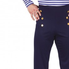 Costume da Marinaio Uomo Vestito Carnevale Vestito Marina travestimento M/L