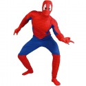 Costume Carnevale da Spiderman Vestito Uomo Spider Man Muscoloso M/L